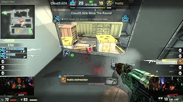 Last unseen round of de_train - Cloud9 vs. fnatic at FACEIT Finals
