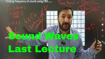 Physics O Level / IGCSE: Sound Waves Lecture 8 (Last Lecture) by Sumair Sajjad from Benchmark School