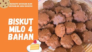 Resepi Biskut Milo 4 Bahan Ringkas Sedap Rangup Dan Rapuh