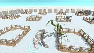 Kingkong vs Every Unit Dino in ABRS - Animal Revolt Battle Simulator