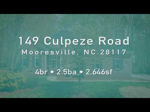 149 Culpeze Road, Mooresville, NC home video tour