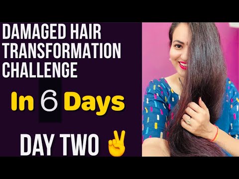 DAY 2  1 WEEK HAIR TRANSFORMATION CHALLENGE Repair Your Extreme Damaged  amp  Thin Hair in just 6 Days