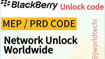 BlackBerry PRD , MEP network unlock code worldwide 2024/2025