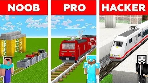 Minecraft NOOB vs PRO vs HACKER: TRAIN STATION CHALLENGE in Minecraft / Animation #challaboiz001