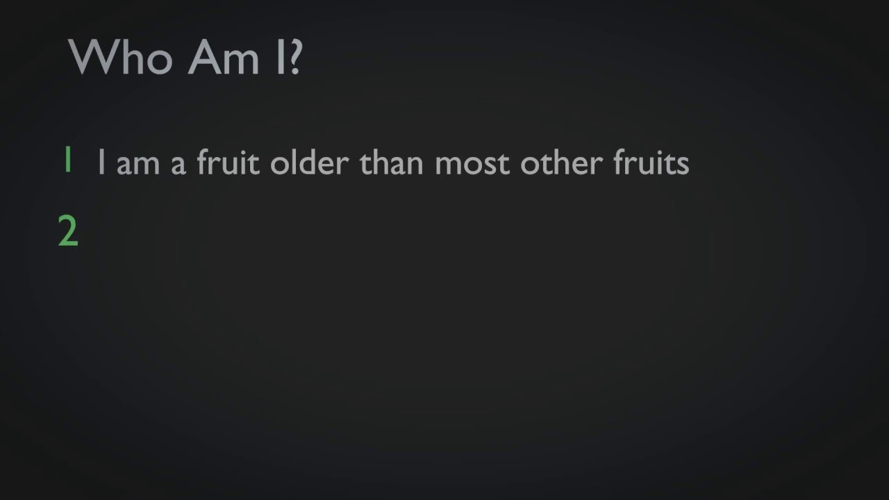education film Who Am I - Fruits - 5 - Educational Videos