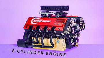 ASSEMBLY 8 CYLINDER ENGINE 28CC - TOYAN FS V800 | ENGINEDIY