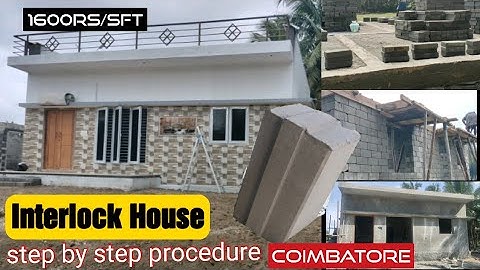 Interlock block house construction procedure for load bearing || step by step procedure ||Coimbatore