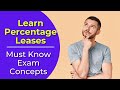 Percentage Lease: What is it? Real estate license exam questions.