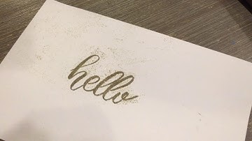 How To Use Embossing Gold Glitter With Modern Calligraphy