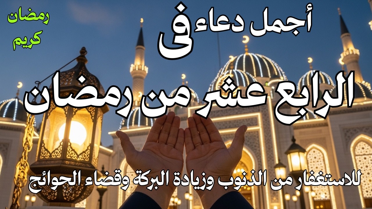 # أجمل دعاء فى الرابع  عشر من رمضان دعاء للاستعفار من الذنوب ولطلب الرزق وقضاء الحوائج بإذن الله💚