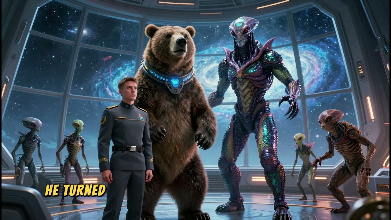 The Alien Captain Laughed at the Human Cadet—Until the Grizzly Bear Beside Him Growled, ‘That Is My