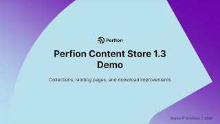 Perfion Content Store 1.3 Demo