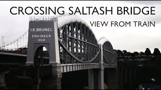 View from the train crossing the Saltash bridge