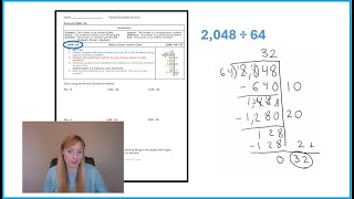 Partial Quotients Division Lesson (with free worksheet in description)