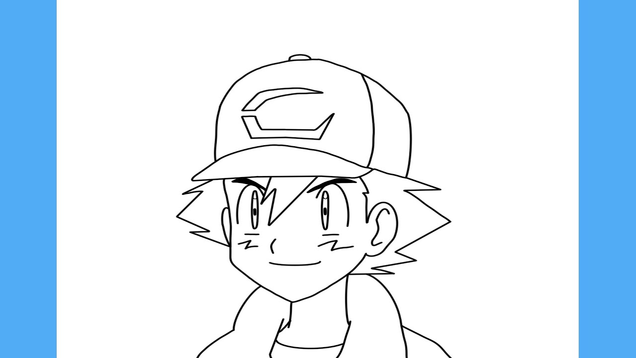 Como desenhar o ASH KETCHUM (POKEMÓN) passo a passo, fácil e