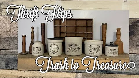 Making Farmhouse Decor From Thrifted Finds || Tras...