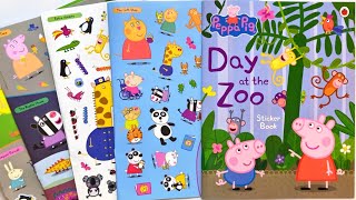 Peppa Pig Day At The Zoo Sticker Scene Book小豬佩奇的動物園一日遊貼紙書
