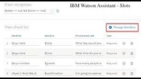 Watson Assistant - Using the Slots feature