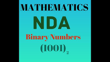 #BINARY NUMBERS for NDA.