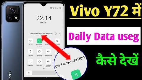 Vivo y72 5G mein daily data use Kaise dekhe / how to enable daily data uses Vivo y72 5g