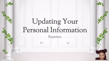 Personal Information Update - Experian