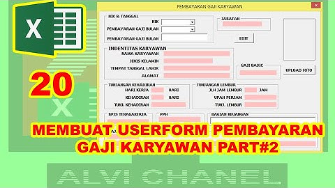 20 Aplikasi Slip Gaji VBA Excel - Membuat Userform4 Pembayaran Gaji Karyawan Part 2