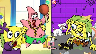 Poor Patrick and Rich SpongeBob | Sad story reversed | SpongeBob Animation