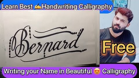 Bernard Name Signature Calligraphy | How to Draw |  #mybloopers #asmr #shorts #tiktok #bernard