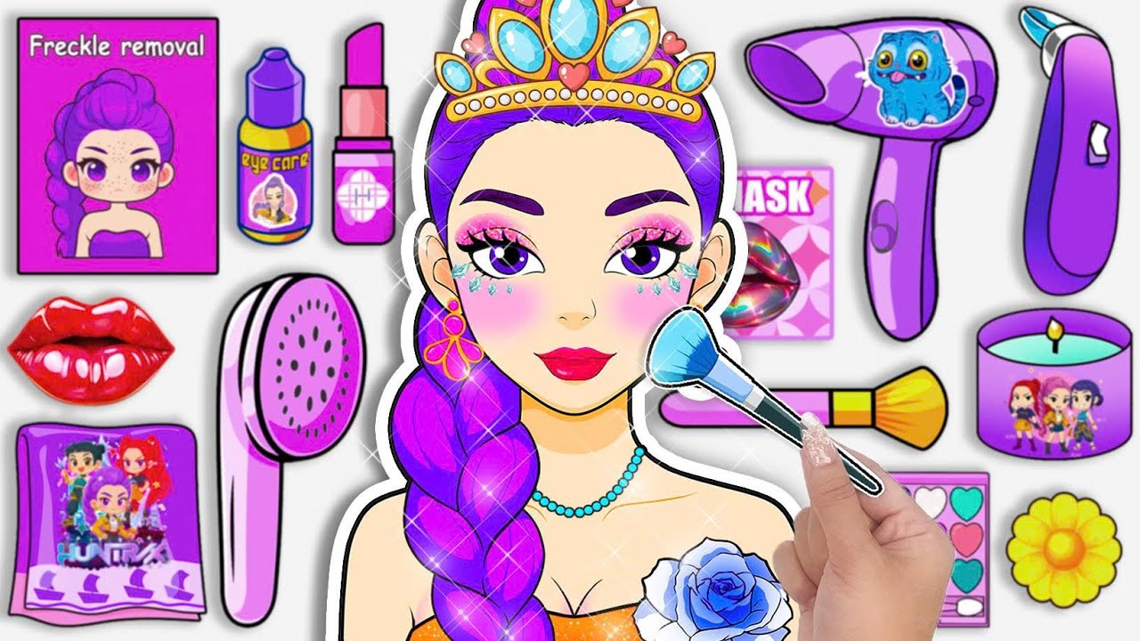 🎀Сделай сам из бумаги🎀 Распаковка слепого пакета для макияжа и ухода за кожей Rumi bi chong bo [4K]