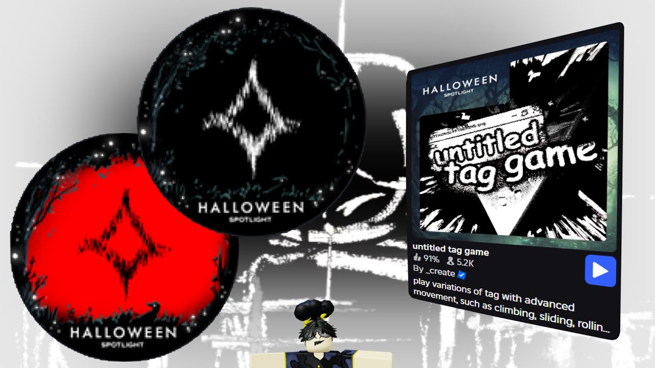 TUTORIAL Emblemas do HALLOWEEN SPOTLIGHT no UNTITLED TAG GAME!