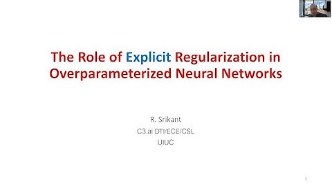 ML Seminar - The Role of Explicit Regularization in Overparameterized Neural Networks