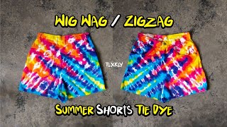 Wigwag Zigzag Tie Dye Summer Shorts