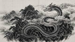 Ink Dragon 🐉 | Black & White Live Wallpaper 4K | Japanese Wallpaper Animado