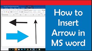 How to insert arrow in word: how to make an arrow in Microsoft word