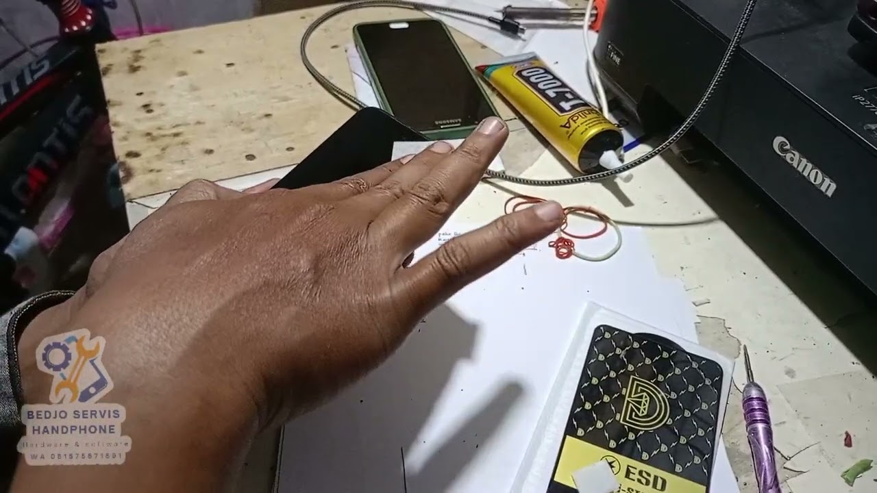 PASANG TEMPERED GLASS ESD ANTI STATIC BIG CURVED EDGE