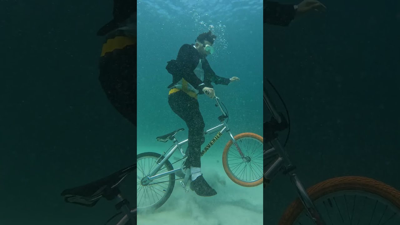 Ride a bike underwater Part2 YouTube
