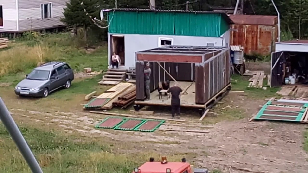 Косково  Сборка гаража