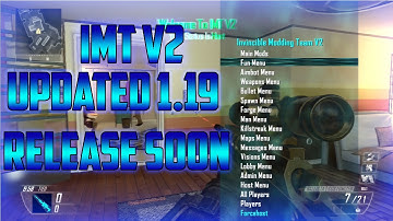 BO2 GSC Mod Menu 1.19 IMT V2 Updated