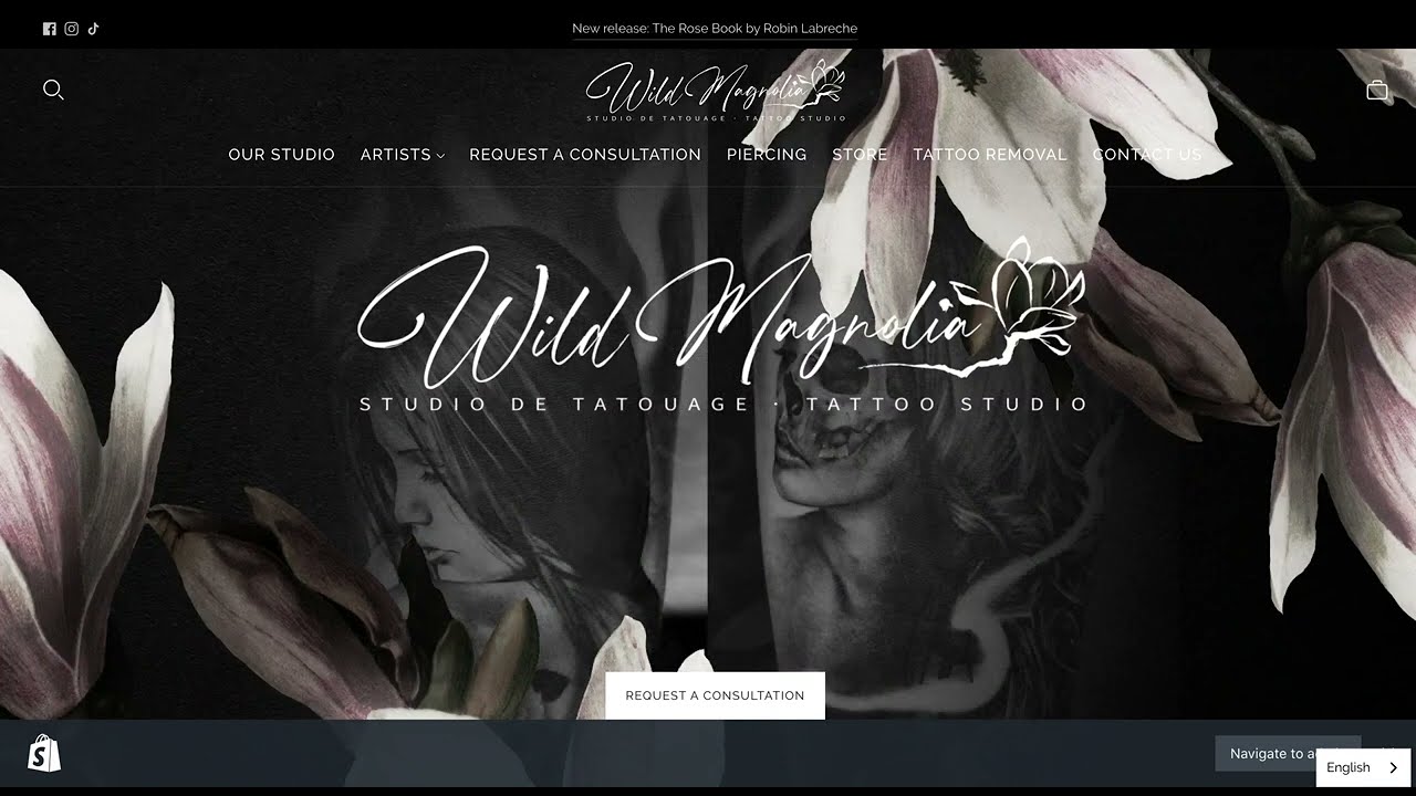 Wild Magnolia   Homepage   Definite Image Web Design Shopify Portfolio