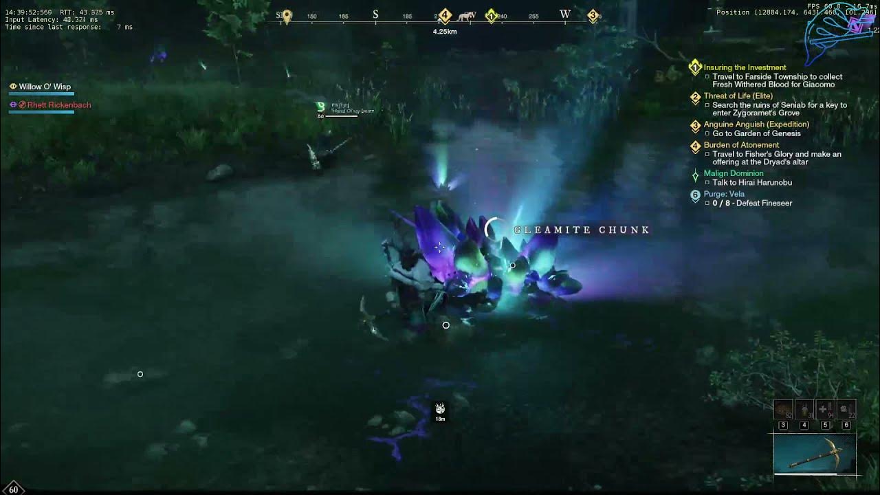 Gleamite Meteors Winter Convergence Event New World Gameplay YouTube