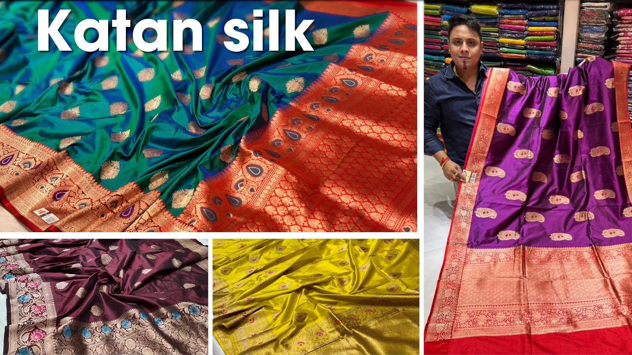 Katan silk premium quality different types design tilfi mina work