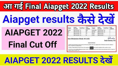 Aiapget 2022 results | aiapget 2022 homeopathy | aiapget results | aiapget ayurveda results