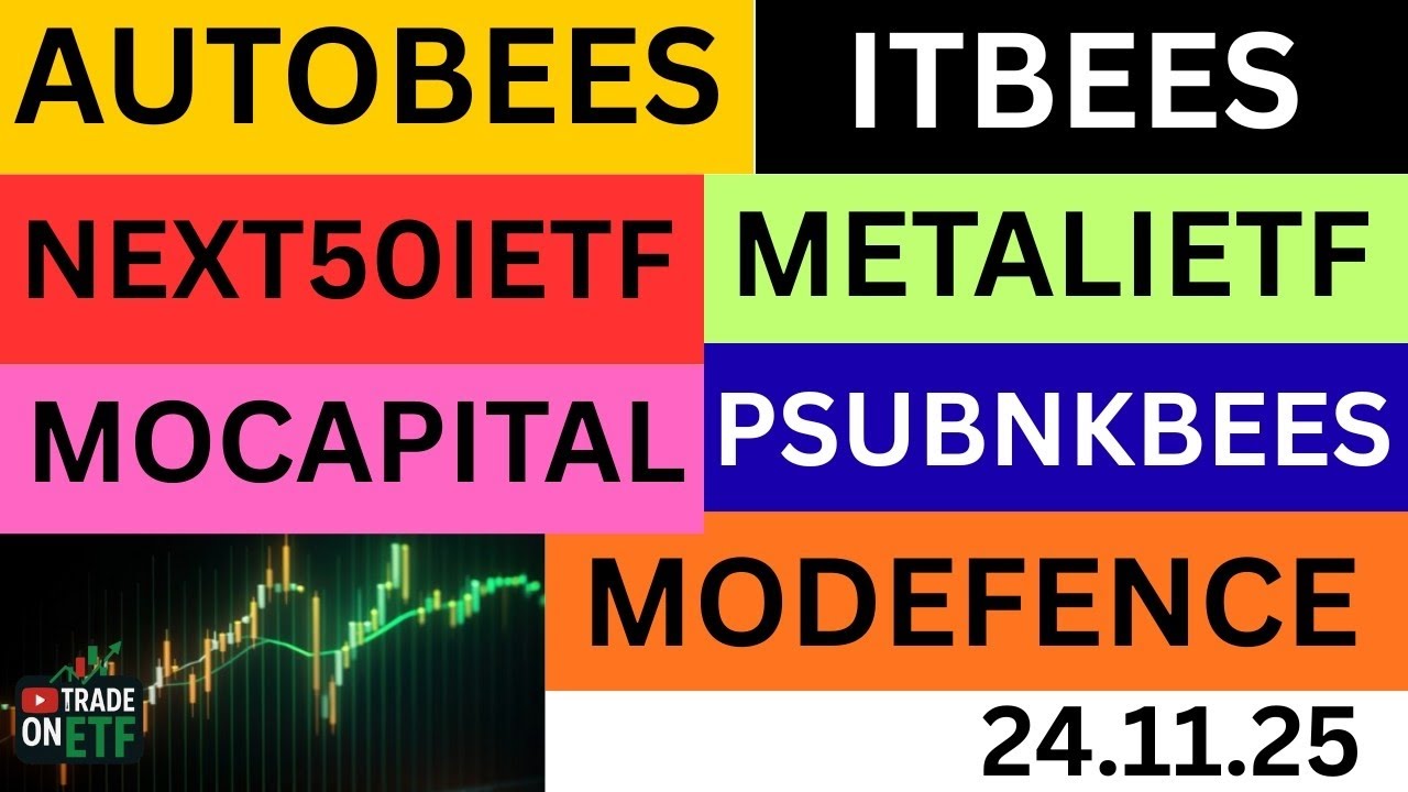 24 Nov Market Blast! AUTO – DEFENCE – PSU – IT ETFs Ka Aaj Ka Real View