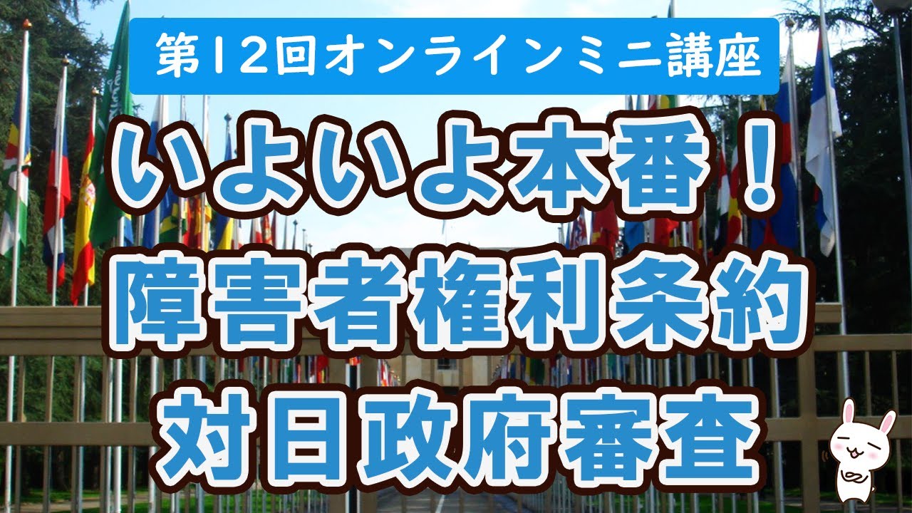 第12回オンラインミニ講座「いよいよ本番！障害者権利条約 対日本政府