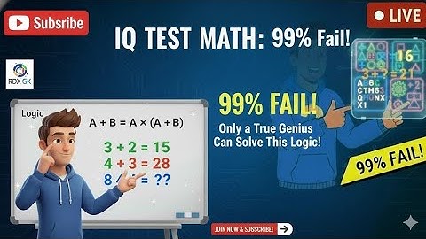 🔴LIVE: IQ TEST MATH 99% Fail! Only a True Genius Can Solve This Logic🤔 #math #mathiqtest #shortsfeed