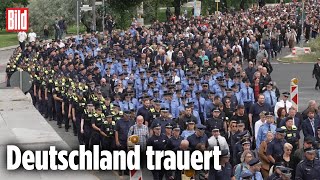 BERLIN: Trauermarsch für getöteten Polizisten Rouven Laur