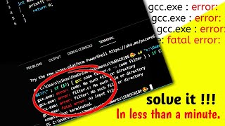 [solved] gcc error- gcc.exe fatal error no input files !!! #ytshort #vscode code filter