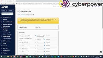 How to Edit a Package in cPanel Reseller?