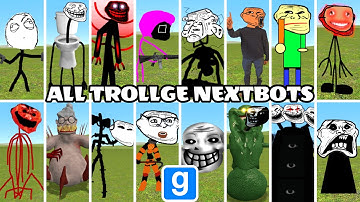 Gmod: All Kinds of Trollge Nextbots // All Trollface █ Garry