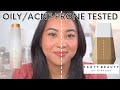 I COMPARED THE FENTY SKIN TINT STICK AND LIQUID | WEAR TEST OILY/ACNE PRONE SKIN